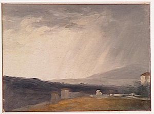 Ciel A La Villa Borghese Temps De Pluie — Pierre-henri De Valenciennes, Romanticism