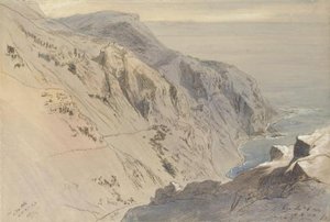 View Of Eze, Côte D'azur, France — Edward Lear