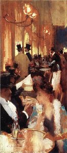 Au Cafe — Willard Leroy Metcalf