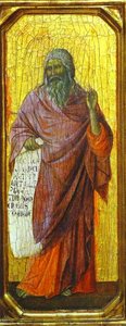 Maestó (front, Predella), The Prophet Isaiah — Duccio Di Buoninsegna, Sienese Gothic Style