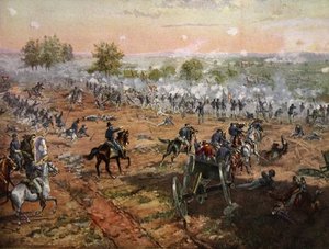 The Battle Of Gettysburg — Henry Alexander Ogden, Historical Illustration