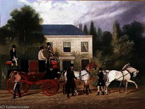 The Stage Coach Preparing To Depart — Charles Cooper Henderson