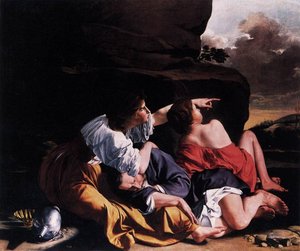 Lot And His Daughters — Orazio Gentileschi, Baroque Painting