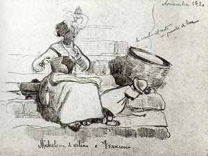 Women Spinning In Anticoli — Mariano Barbasan