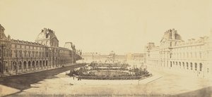[the Cour Napoléon Looking Towards The Tuileries, Louvre, Paris] — Édouard-denis Baldus, Academic Realism