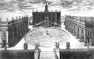 Late - Design For The Capitoline Hill — Michelangelo Buonarroti, High Renaissance
