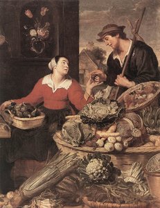 Fruit And Vegetable Stall (detail) — Frans Snyders, Northern Mannerism
