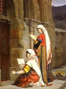 Christian Women At The Tomb Of The Virgin, Jerusalem — Jean Jules Antoine Lecomte Du Nouy