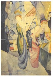 Bright Woman In Front Of A Hat Store — August Macke