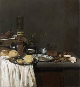 Still-life With A High Glass Of Beer (1647) (64 X 59) (amsterdam, State Museum) — Jan Jansz Van De Velde