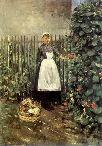 Girl With A Basket Of Vegetables In The Garden — Olga Bozna Ska