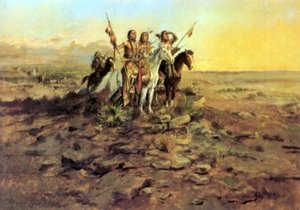 Approach Of The White Men — Charles Marion Russell