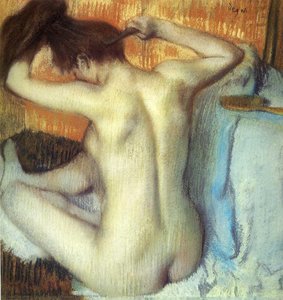 Woman Combing Her Hair — Edgar Degas, Impressionism