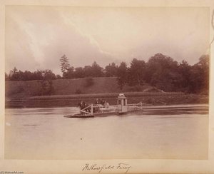 Wethersfield Ferry, From The Album Views Of Charlestown, New Hampshire — Gotthelf Pach