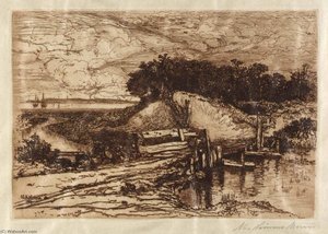 Gardiner's Bay, L.i., Seen From Fresh Pond — Mary Nimmo Moran