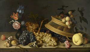 Still Life of Flowers, Fruit, Shells, and Insects