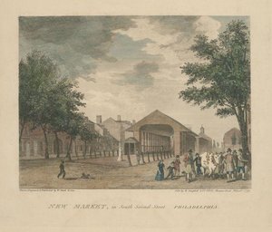 New Market, In South Second Street Philadelphia — Thomas Birch