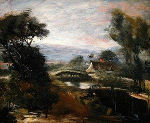 A View Near Flatford Mill — John Constable, Romantic Landscape Painting