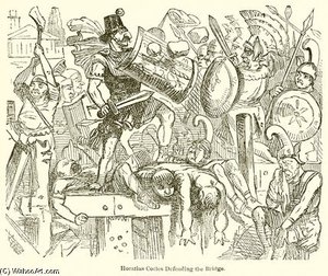 Horatius Cocles Defending The Bridge — John Leech, Illustration
