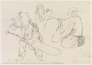 Bodhidharma And Luohans, After Liang Kai's "eight Eminent Monks" — Xie Zhiliu