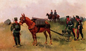Engineers Tending Telephone Lines — Josep Cusachs I