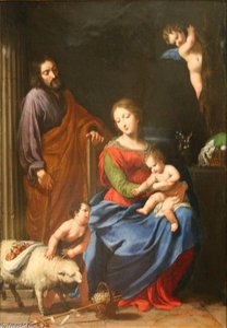 Sainte Famille Avec Saint Jean-baptiste. — Jacques De Stella