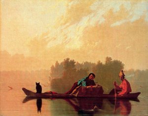 Comerciantes De Pieles Bajando Por El Missouri — George Caleb Bingham