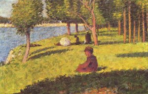 Seated Figures — Georges Seurat, Pointillist Impressionism
