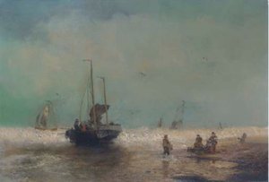 Fishing Boats Coming Ashore — Herman Herzog