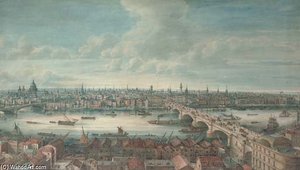 View Of The River Thames With Blackfriars Bridge, St Paul's, London Bridge And The Monument — Gideon Yates