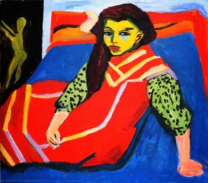 Girl On Blue Sofa — Ernst Ludwig Kirchner