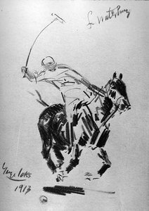 L. Waterbury At Polo — George Benjamin Luks