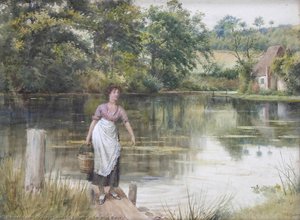 Fetching Water — George Goodwin Kilburne