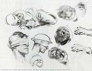 Heads, Hands, And Figure (also Known As Studies For Gassed) — John Singer Sargent