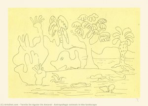 Antropofagic Animals In The Landscape — Tarsila Do Amaral, Modernismo