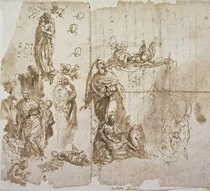 Sheet Of Studies For 'a Miracle Of Saint Pantaleon' — Paolo Veronese