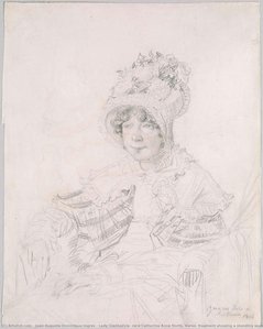 Lady Glenbervie, Née Catherine Anne North. Verso: Fragment Showing A Standing Woman Turned To The Right. — Jean-auguste-dominique Ingres
