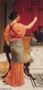 Lesbia With Her Sparrow — R.b.a John William Godward