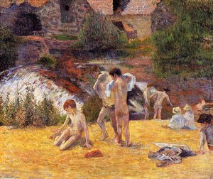 The Moulin Du Bois D'amour Bathing Place — Eugène Henri Paul Gauguin
