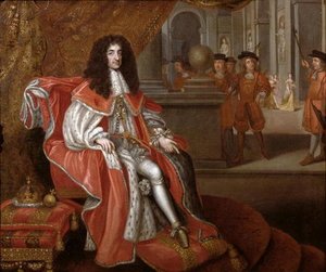 Charles Ii At Court (oil On Canvas — Henri Gascard