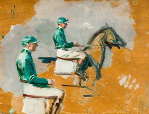 Studies Of A Jockey Wearing Green — Sir Alfred James Munnings