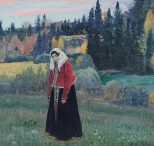 Alenushka — Mikhail Nesterov