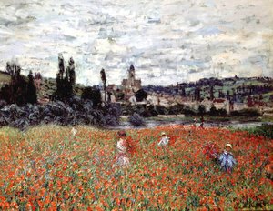 Poppies Near Vetheuil — Claude Monet