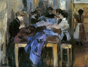 The Sewing Studio Sun — Isaac Lazarus Israels