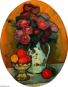 Oval Still Life With Flowers — Alexej Von Jawlensky