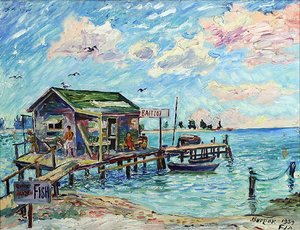 Quick Frozen Fish, Florida — David Davidovich Burliuk