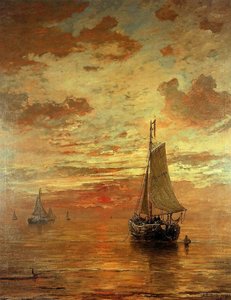 Summer Evenning At Beach Scheveningen — Hendrik Willem Mesdag