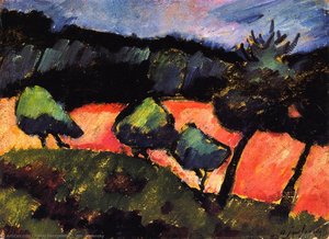 Trees And Dunes At Prerow — Alexej Von Jawlensky