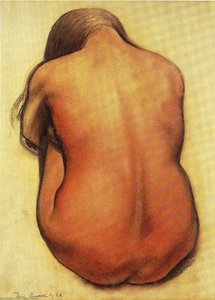 Back Of A Seated Nude — Diego Rivera, Realism