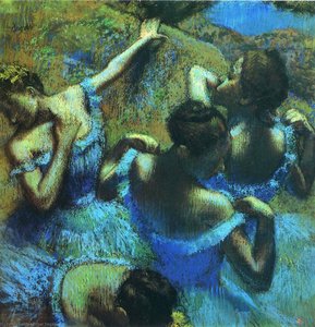 Blue Dancers — Edgar Degas, Impressionism